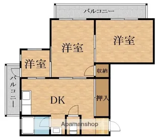中井ハイツ【2階】の間取り