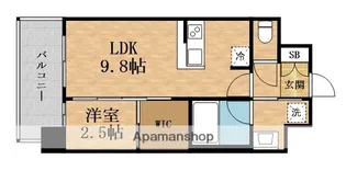 コンフォリア・リヴ淡路【4階】の間取り