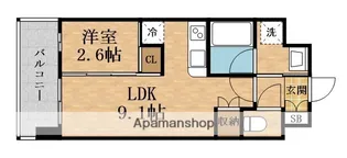 コンフォリア・リヴ淡路【4階】の間取り