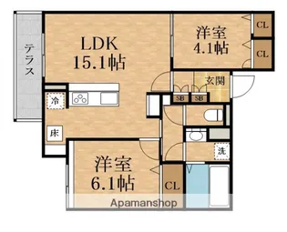スペチアーレ城北公園【1階】の間取り