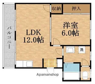 第三フラットリバーハイツ【1階】の間取り