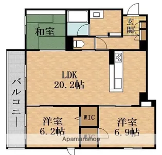 シャーメゾン深江北【3階】の間取り