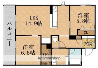 シャーメゾン深江北【3階】の間取り