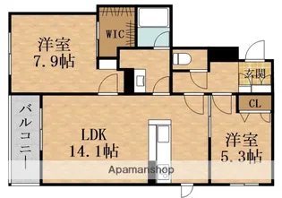 シャーメゾン深江北【3階】の間取り