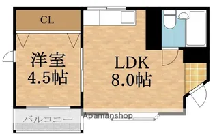 ロードハイツ【4階】の間取り