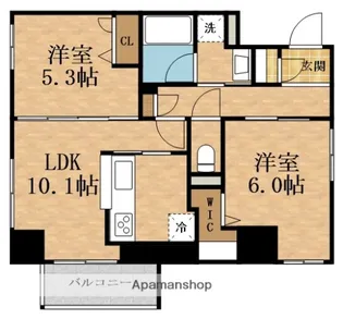 ダイワシティー新大阪【1階】の間取り