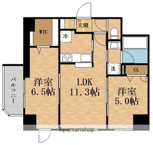 ダイワシティー新大阪【8階】の間取り