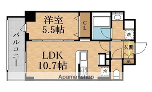 ハピネスガーデン新大阪【9階】の間取り