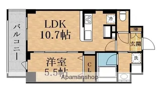 ハピネスガーデン新大阪【3階】の間取り