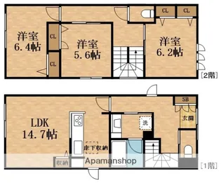 エレガンス鶴見【1階】の間取り