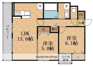 ニード コート【2階】の間取り