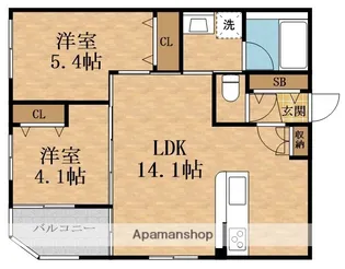 グラン今里NORTH【2階】の間取り