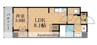 ウエリスアーバン守口【7階】の間取り