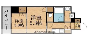 ウエリスアーバン守口【7階】の間取り