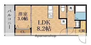 ステリア森ノ宮【2階】の間取り