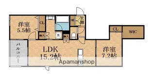 内代レジデンスサウス【1階】の間取り