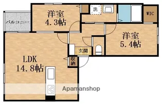 PISTA豊里【2階】の間取り