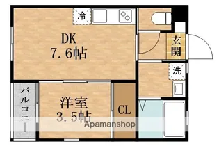 クロスレジデンス深江南【2階】の間取り