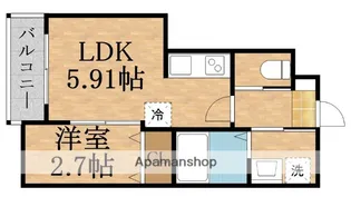 BASE上新庄【4階】の間取り