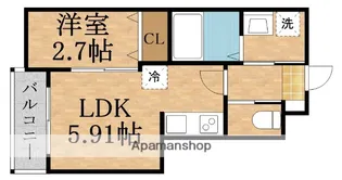 BASE上新庄【2階】の間取り