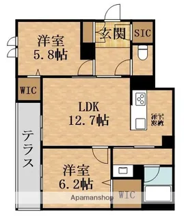 シャーメゾン ル リアン【1階】の間取り