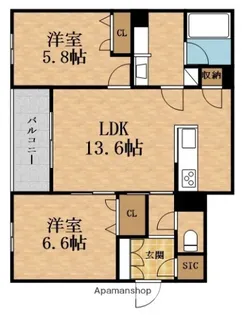 シャーメゾン ル リアン【3階】の間取り