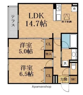 クラシスト瑞光【1階】の間取り