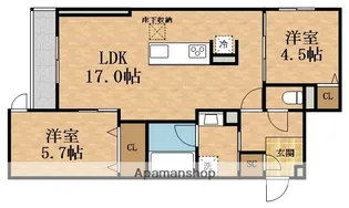 クラシスト瑞光【1階】の間取り