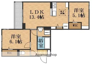 クラシスト深江北【1階】の間取り
