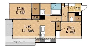 ヘミングウェイ【2階】の間取り