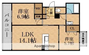 ヘミングウェイ【2階】の間取り