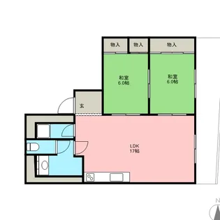 プリンスコート新高【6階】の間取り