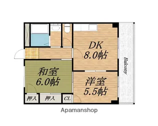 ロータリービルド南花田【4階】の間取り