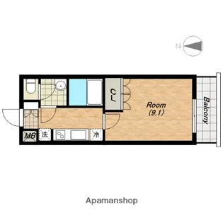 クレシア【106号室】の間取り