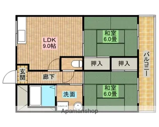 しののめハイツ−2【2階】の間取り