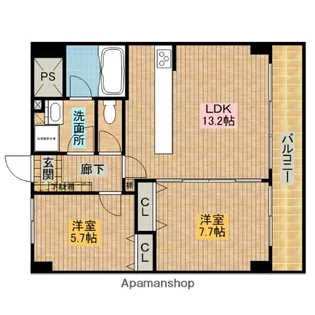 コプリーキタハナダ【902.号室】の間取り