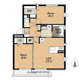 パルクソレイユ Ⅱ・Ⅲ Ⅲ【3階】の間取り