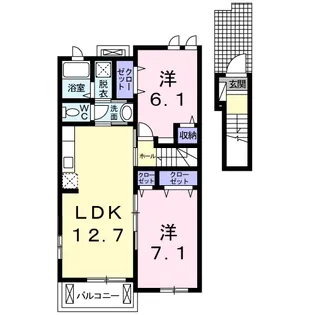 レジデンス根来【2階】の間取り