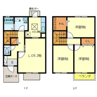 くわのみハイツ【1階】の間取り