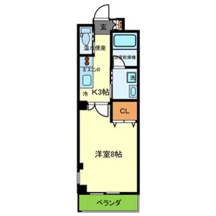 グランディール北勘【4階】の間取り