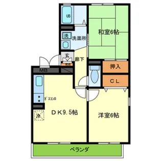 ピーチハイツ上町【3階】の間取り