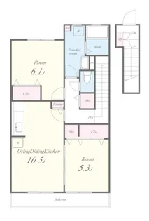 ディアメゾンM【202号室】の間取り