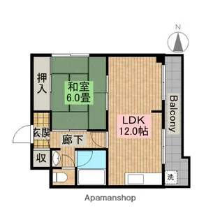 サンシャイン上北【4階】の間取り