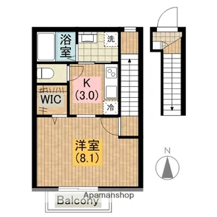 1Kの間取り画像