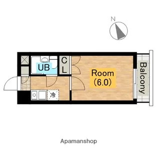 プレステージ堺【208号室】の間取り