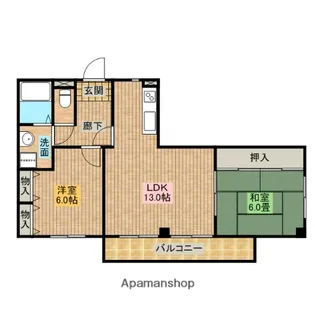 ファミール新町【302号室】の間取り