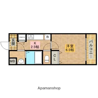 シャルマンフジもずイースト【1階】の間取り