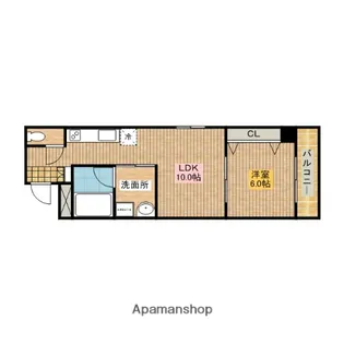 シティーコート大小路【7階】の間取り