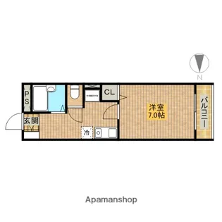 エクシブ三国ヶ丘【103号室】の間取り