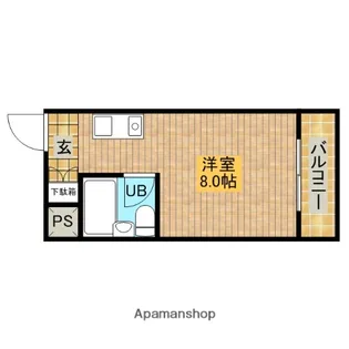 プレアール御陵前【4階】の間取り